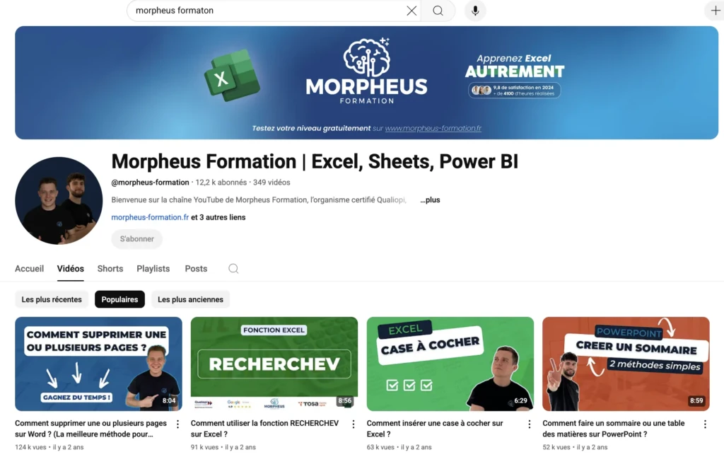 chaîne youtube morpheus