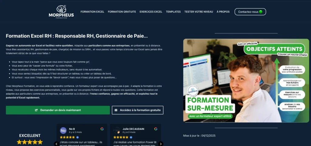 morphesu formation programme rh paris excel